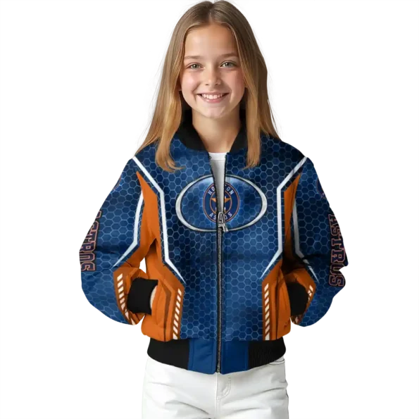 custom houston astros power plate blue bomber jacket top rated