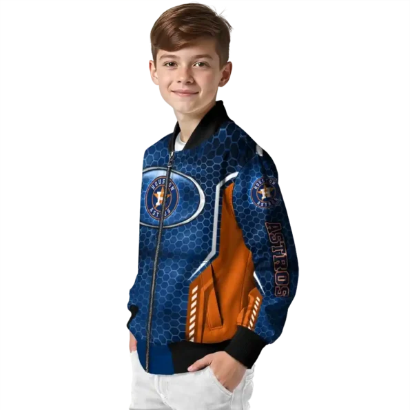 custom houston astros power plate blue bomber jacket trendy