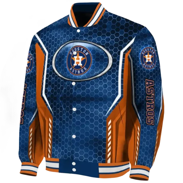 custom houston astros power plate blue varsity jacket best selling