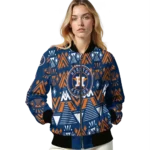 custom houston astros pyramid shapes blue bomber jacket best selling