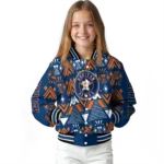 custom houston astros pyramid shapes blue varsity jacket best selling
