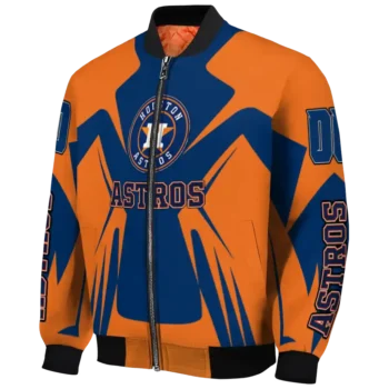 custom houston astros spider mark blue orange crocs bomber jacket best selling
