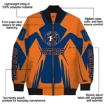 custom houston astros spider mark blue orange crocs bomber jacket best selling