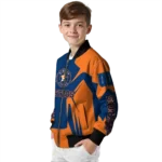 custom houston astros spider mark blue orange crocs bomber jacket best selling