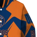 custom houston astros spider mark blue orange crocs varsity jacket best selling