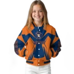custom houston astros spider mark blue orange crocs varsity jacket best selling