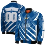 custom kansas city royals chevron angles royal blue bomber jacket best selling