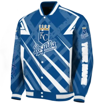 custom kansas city royals chevron angles royal blue varsity jacket best selling
