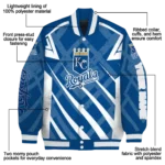 custom kansas city royals chevron angles royal blue varsity jacket best selling