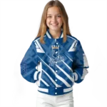 custom kansas city royals chevron angles royal blue varsity jacket best selling