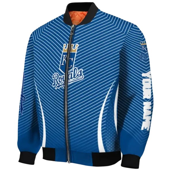 custom kansas city royals chevron arrow royal blue bomber jacket best selling