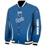 custom kansas city royals chevron arrow royal blue varsity jacket best selling