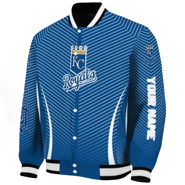 custom kansas city royals chevron arrow royal blue varsity jacket best selling