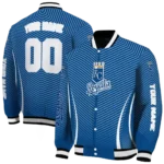 custom kansas city royals chevron arrow royal blue varsity jacket best selling