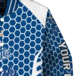 custom kansas city royals hexagon grid royal blue varsity jacket best selling