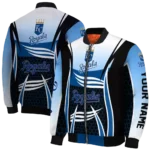 custom kansas city royals mesh effect royal blue black bomber jacket best selling