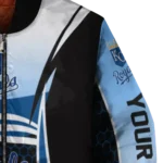 custom kansas city royals mesh effect royal blue black bomber jacket best selling