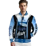 custom kansas city royals mesh effect royal blue black varsity jacket best selling
