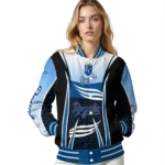 custom kansas city royals mesh effect royal blue black varsity jacket best selling