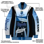 custom kansas city royals mesh effect royal blue black varsity jacket best selling
