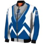 custom kansas city royals v stripes royal blue white bomber jacket best selling