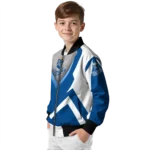 custom kansas city royals v stripes royal blue white bomber jacket best selling