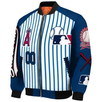 custom los angeles angels eagle baseball blue white bomber jacket best selling