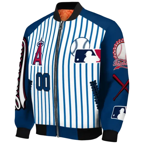 custom los angeles angels eagle baseball blue white bomber jacket best selling