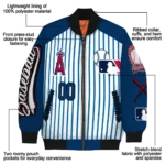 custom los angeles angels eagle baseball blue white bomber jacket best selling