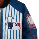custom los angeles angels eagle baseball blue white bomber jacket best selling