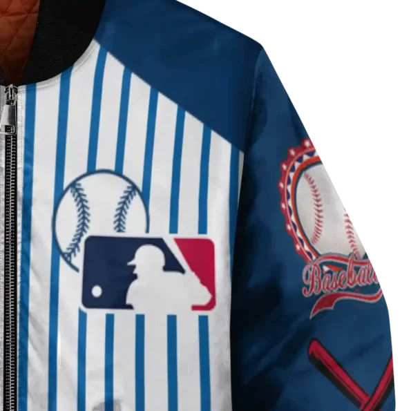 custom los angeles angels eagle baseball blue white bomber jacket premium grade