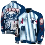 custom los angeles angels eagle baseball blue white varsity jacket best selling