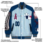 custom los angeles angels eagle baseball blue white varsity jacket best selling