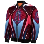 custom los angeles angels mesh chest red crocs black bomber jacket best selling