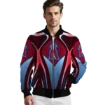 custom los angeles angels mesh chest red crocs black bomber jacket best selling
