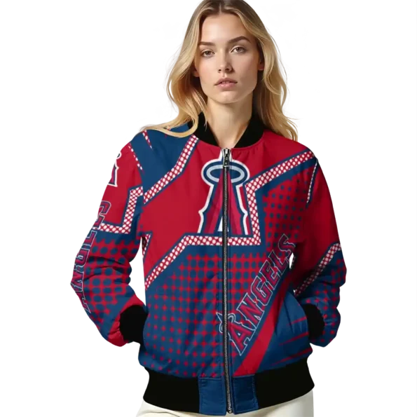 custom los angeles angels star burst blue bomber jacket latest model