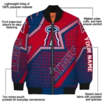 custom los angeles angels star burst blue bomber jacket best selling