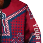 custom los angeles angels star burst blue bomber jacket best selling