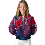 custom los angeles angels star burst blue bomber jacket best selling