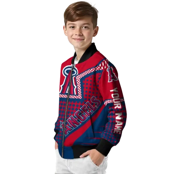 custom los angeles angels star burst blue bomber jacket trendy