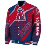 custom los angeles angels star burst blue varsity jacket best selling