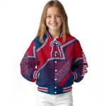 custom los angeles angels star burst blue varsity jacket best selling