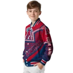 custom los angeles angels star burst blue varsity jacket best selling