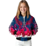 custom los angeles angels winged blaze blue white bomber jacket best selling