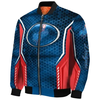 custom los angeles dodgers power plate blue bomber jacket best selling