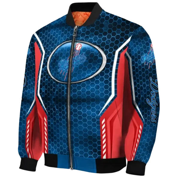 custom los angeles dodgers power plate blue bomber jacket best selling
