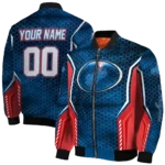 custom los angeles dodgers power plate blue bomber jacket best selling
