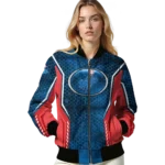 custom los angeles dodgers power plate blue bomber jacket best selling