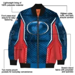 custom los angeles dodgers power plate blue bomber jacket best selling
