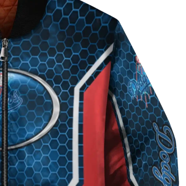 custom los angeles dodgers power plate blue bomber jacket premium grade